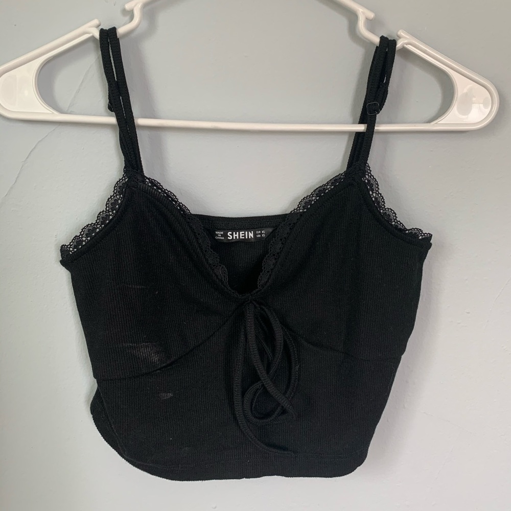 Black tank top